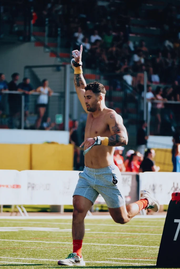 Atleta durante la miglior competizione CrossFit in Italia 1
